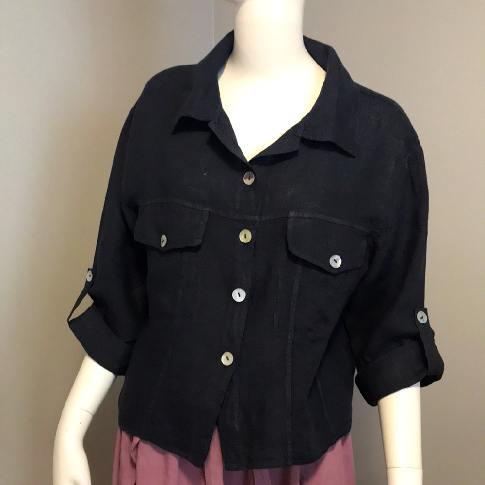 NWT Linen Femme Fatale jacket blouse